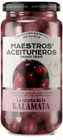 Raudonosios Kalamata alyvuogės su kauliukais, MAESTROS ACEITUNEROS, 345/190 g
