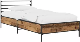 Lova Lovos rėmas Sendintos medienos 80 x 200 cm Apdirbta mediena