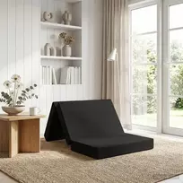 Čiužinys Sulankstomas Sofos Lova 100 x 67 x 45 cm Juoda