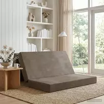 Čiužinys Sulankstomas Sofos Lova 140 x 67 x 45 cm Šviesiai pilka