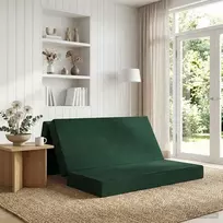 Čiužinys Sulankstomas Sofos Lova 160 x 67 x 45 cm Tamsiai žalia