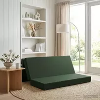 Čiužinys Sulankstomas Sofos Lova 200 x 67 x 45 cm Tamsiai žalia