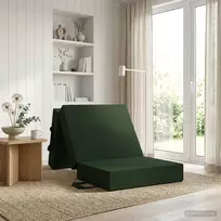 Čiužinys Sulankstomas Sofos Lova 75 x 67 x 45 cm Tamsiai žalia