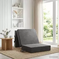 Čiužinys Sulankstomas Sofos Lova 75 x 67 x 45 cm Tamsiai pilka