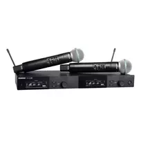 Shure SLXD24DE/B58-G59 – dviejų kanalų skaitmeninė belaidė sistema su dviem siųstuvais/rankiniais mikrofonais (470–514 MHz)