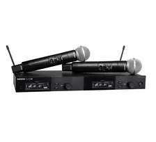 Shure SLXD24DE/SM58-G59 - dviguba skaitmeninė belaidė sistema su dviem siųstuvais/rankiniais mikrofonais (470 - 514 MHz)