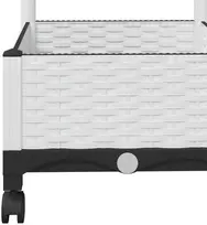 Sodo vazonas su treliu ir ratais Balta 80 x 40 x 131,5 cm PP