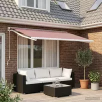 Markizės pakaitinis audinys Raudona ir balta 300 x 250 cm