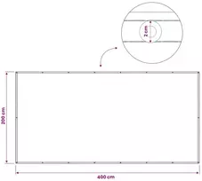 Balkono privatumo ekranas 200 x 400 cm Audinys su PU danga
