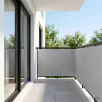 Balkono privatumo ekranas 12 x 25 m Audinys su PU danga