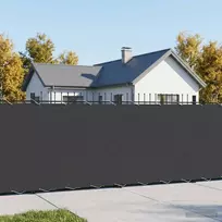 Balkono uždanga 1,2 x 25 m Audinys su PU danga Juoda