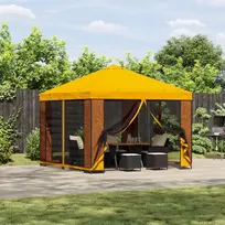 Sodo pavėsinė su šoninėmis sienelėmis 3 x 3 m Geltona