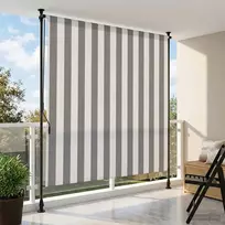 Lauko Ritininė Žaliuzė Antracito ir baltos 150 x 270 cm