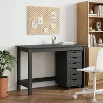 Rašomasis stalas ir riedantis kabinetas MOSS 2 vnt. Pilka