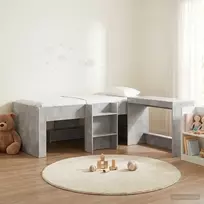 Lova Vaikų Aukštas Lovos Rėmas su Rašomuoju Stalu 2 vnt.
