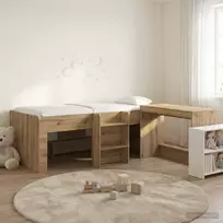 Lova Vaikų Aukštas Lovos Rėmas su Rašomuoju Stalu 2 vnt.