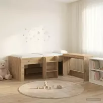 Lova Vaikų Aukštas Lovos Rėmas su Rašomuoju Stalu 2 vnt.