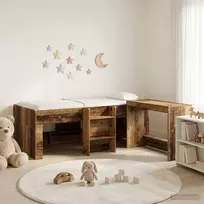 Lova Vaikų Aukštas Lovos Rėmas su Rašomuoju Stalu 2 vnt.