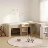 Lova Vaikų Aukštas Lovos Rėmas su Rašomuoju Stalu 2 vnt.