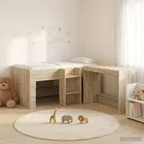Lova Vaikų Aukštas Lovos Rėmas su Rašomuoju Stalu 2 vnt.