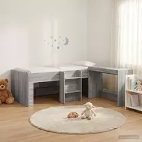 Lova Vaikų Aukštas Lovos Rėmas su Rašomuoju Stalu 2 vnt.