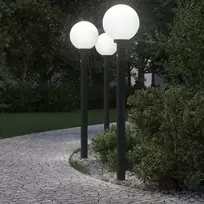 Pakabinamas šviestuvas Stulpeliniai šviestuvai su jutikliu, 3 vnt., 120 cm, juodi, IP44