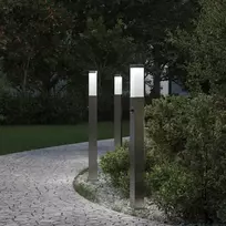Pakabinamas šviestuvas Šviestuvai su jutikliu, 3 vnt., 80 cm, nerūdijantis plienas, IP44