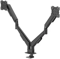 Hama 220907 monitoriaus laikiklis su dujine spyruokle, 2 rankenos, 13" - 35", juoda