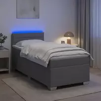 Lova su čiužiniu ir LED apšvietimu Šviesiai pilka 80 x 200 cm