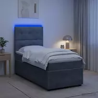 Lova LED lovos čiužinys su LED apšvietimu Tamsiai pilka 80 x 200 cm