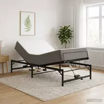 Lova Elektrinis reguliuojamas lovos rėmas Juoda 75 x 190 cm Plienas