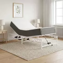 Lova Elektrinis reguliuojamas lovos rėmas Balta 107 x 200 cm Plienas