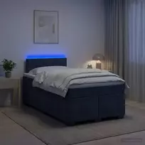 Lova su čiužiniu ir LED apšvietimu Tamsiai pilka 120 x 200 cm