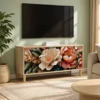 TV staliukas Televizoriaus spintelė BORNE 102 x 33 x 50 cm Sonoma ąžuolo