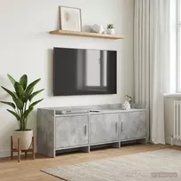 TV staliukas Televizoriaus spintelė 130 x 33 x 47 cm Betono pilka