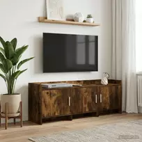 TV staliukas Televizoriaus spintelė 130 x 33 x 47 cm Dūminio ąžuolo