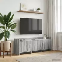 TV staliukas Televizoriaus spintelė 130 x 33 x 47 cm Pilka Sonoma