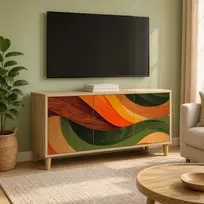 TV staliukas Televizoriaus spintelė BONN 102 x 33 x 50 cm Sonoma ąžuolo