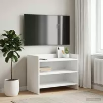TV staliukas Televizoriaus spintelė 60 x 33 x 47 cm Balta Apdirbta mediena