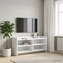 TV staliukas Televizoriaus spintelė 100 x 33 x 47 cm Balta Apdirbta mediena