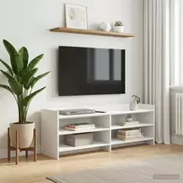 TV staliukas Televizoriaus spintelė 130 x 33 x 47 cm Balta