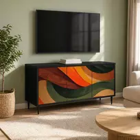TV staliukas Televizoriaus spintelė BONN 102 x 33 x 51 cm Juodojo ąžuolo