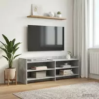 TV staliukas Televizoriaus spintelė 135 x 33 x 47 cm Betono pilka