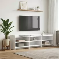 TV staliukas Televizoriaus spintelė 168 x 33 x 47 cm Balta Apdirbta mediena