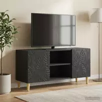 TV staliukas Televizoriaus spintelė 102 x 34,5 x 50 cm Juoda