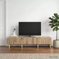 TV staliukas Televizoriaus spintelė 147 x 34,5 x 30 cm Artisano ąžuolo