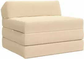 Sofa Sulankstomas Sofos Lova Kreminė 200 x 70 x 10 cm