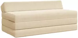 Sofa Sulankstomas Sofos Lova 2 vietos Kreminė 120 x 60 x 49 cm