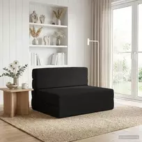 Sofa Sulankstomas Sofos Lova Juoda 70 x 72 x 60 cm Audinys