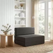 Sofa Sulankstomas Sofos Lova Tamsiai pilka 70 x 72 x 60 cm Audinys